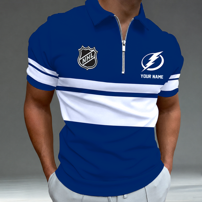 [SUPER SALE] NEW CUSTOMIZED NHL12 TPL TAMPA BAY LIGHTNING POLO SHIRT