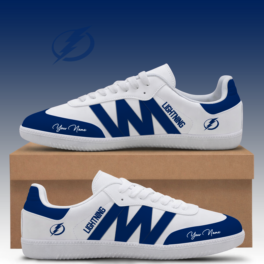 [SUPER SALE] NEW CUSTOMIZED NHL12 TPL TAMPA BAY LIGHTNING CLASSIC SNEAKERS