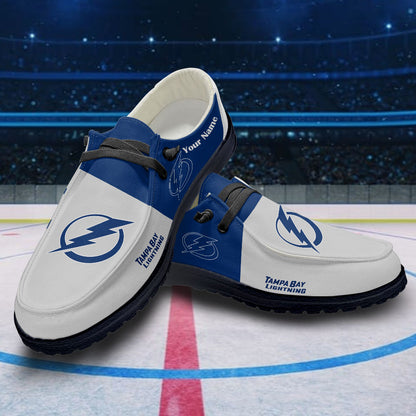 LIMITED EDITION - NEW CUSTOMIZED NHL12 TPL TAMPA BAY LIGHTNING PREMIUM LOAFER SHOES
