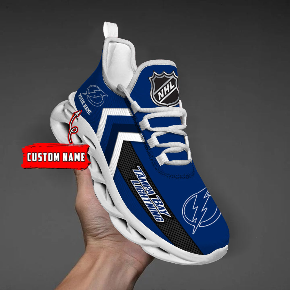 [SUPER SALE ] NEW CUSTOMIZED NHL12 TPL TAMPA BAY LIGHTNING MAX SOUL SHOES