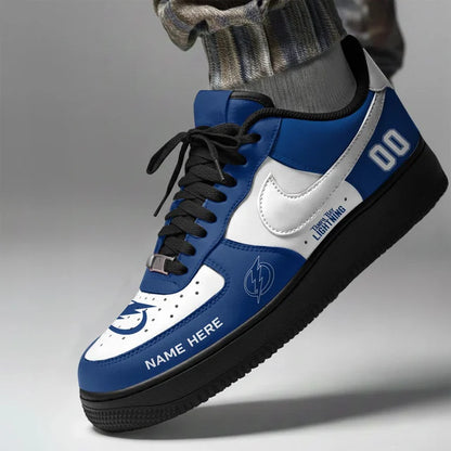 [SUPER SALE] NEW CUSTOMIZED NHL12 TPL TAMPA BAY LIGHTNING AF1 SHOES