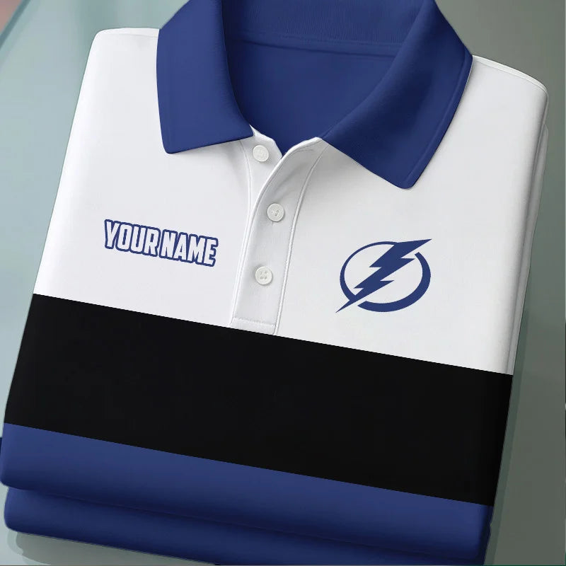 [SUPER SALE] NEW CUSTOMIZED NHL12 TPL TAMPA BAY LIGHTNING POLO SHIRT