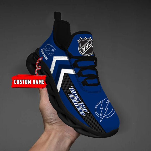 [SUPER SALE ] NEW CUSTOMIZED NHL12 TPL TAMPA BAY LIGHTNING MAX SOUL SHOES