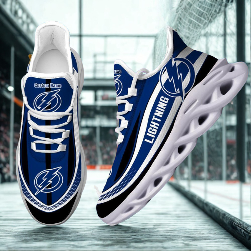 [SUPER SALE ] NEW CUSTOMIZED NHL12 TPL TAMPA BAY LIGHTNING MAX SOUL SHOES