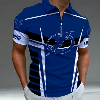 LIMITED EDITION - NEW CUSTOMIZED NHL12 TPL TAMPA BAY LIGHTNING POLO SHIRT