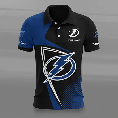 [SUPER SALE] NEW CUSTOMIZED NHL12 TPL TAMPA BAY LIGHTNING POLO SHIRT
