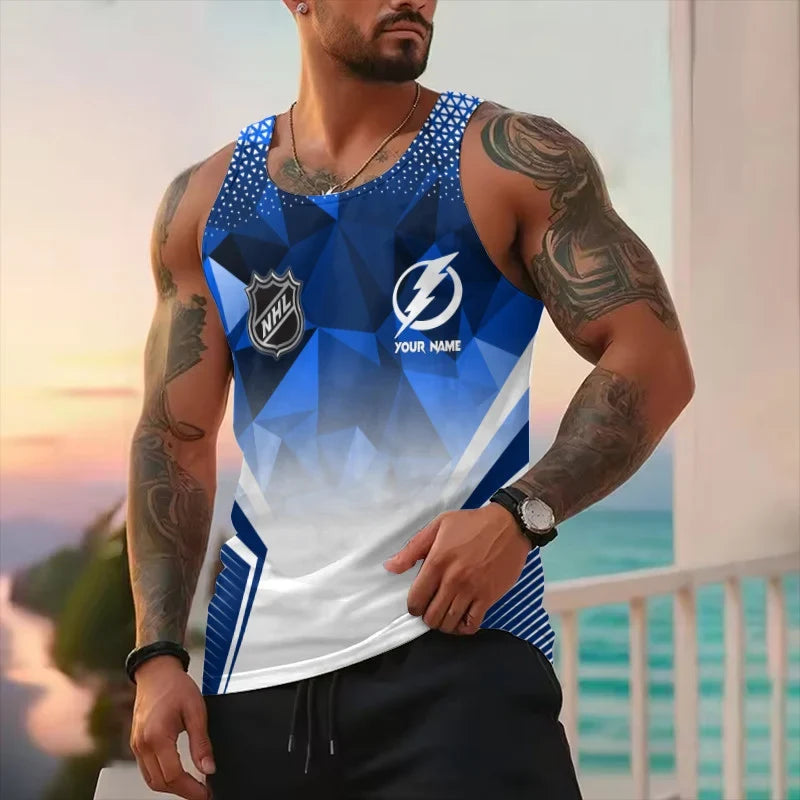 [SUPER SALE] NEW CUSTOMIZED NHL12 TPL TAMPA BAY LIGHTNING UNISEX TANK TOP