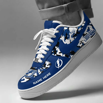[SUPER SALE] NEW CUSTOMIZED NHL12 TPL TAMPA BAY LIGHTNING AF1 SHOES