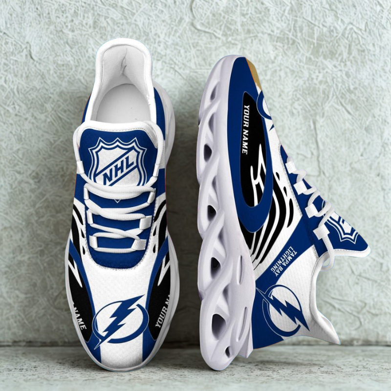 [SUPER SALE ] NEW CUSTOMIZED NHL12 TPL TAMPA BAY LIGHTNING MAX SOUL SHOES