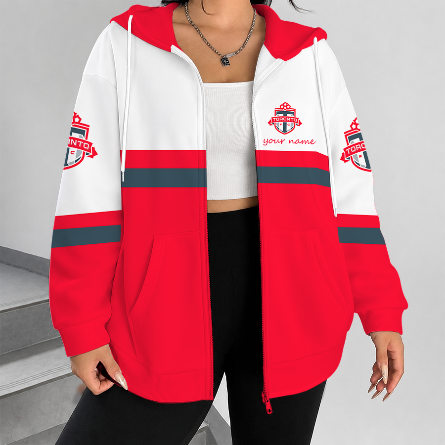 [FAN EXCLUSIVE] NEW CUSTOMIZED MLS12 TRT TORONTO FC ZIP HOODIE