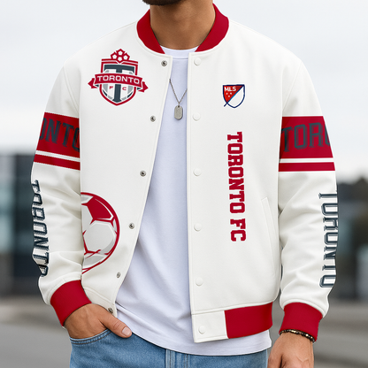 TOP SELLING - NEW CUSTOMIZED MLS12 TRT TORONTO FC SATIN VARSITY & BASEBALL JACKET