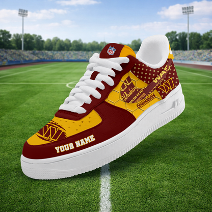 LIMITED EDITION - NEW CUSTOMIZED NFL12 WTC WASHINGTON COMMANDERS AF1 SNEAKERS
