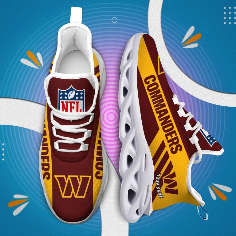 LIMITED EDITION - NEW CUSTOMIZED NFL12 WTC WASHINGTON COMMANDERS UNISEX MAX SOUL SHOES