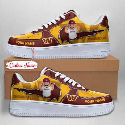LIMITED EDITION - NEW CUSTOMIZED NFL12 WTC WASHINGTON COMMANDERS AF1 SNEAKERS