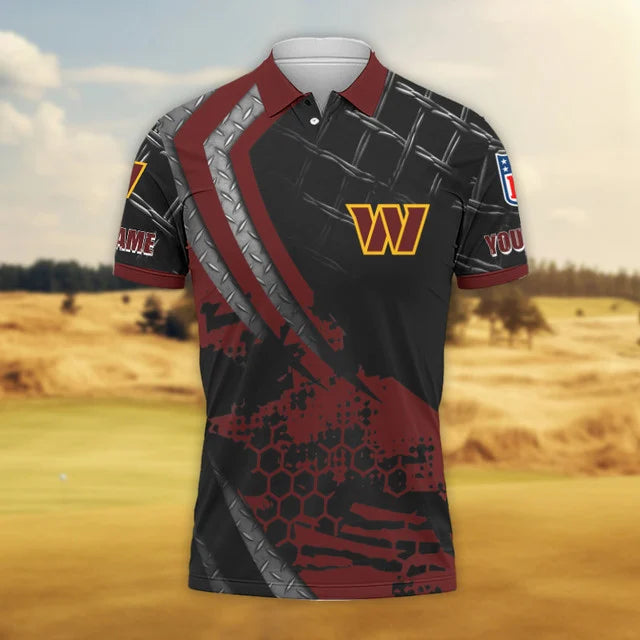 LIMITED EDITION - NEW CUSTOMIZED NFL12 WTC WASHINGTON COMMANDERS POLO SHIRT