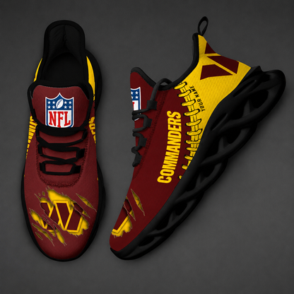 LIMITED EDITION - NEW CUSTOMIZED NFL12 WTC WASHINGTON COMMANDERS UNISEX MAX SOUL SHOES
