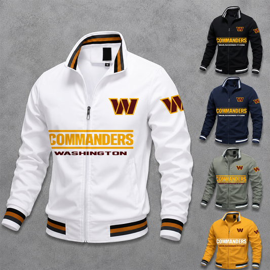 [SPECIAL OFFER] NEW CUSTOMIZED NFL12 WTC WASHINGTON COMMANDERS MEN'S CASUAL JACKET