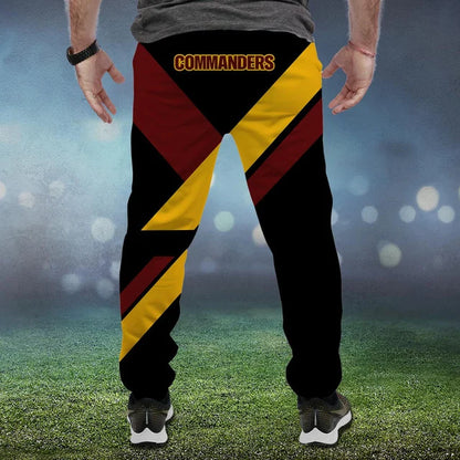 LIMITED EDITION - NEW CUSTOMIZED NFL12 WTC WASHINGTON COMMANDERS SWEATPANTS