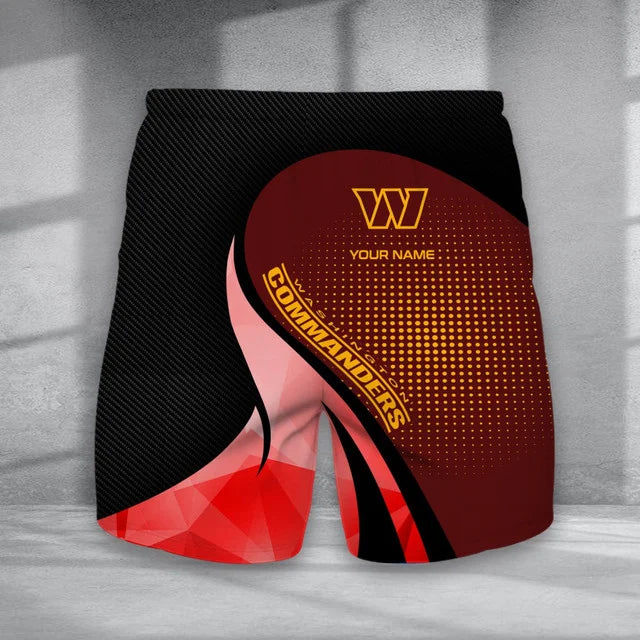 LIMITED EDITION - NEW CUSTOMIZED NFL12 WTC WASHINGTON COMMANDERS POLO, T-SHIRT & SHORT PANTS SET