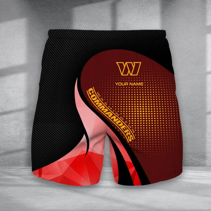 LIMITED EDITION - NEW CUSTOMIZED NFL12 WTC WASHINGTON COMMANDERS POLO, T-SHIRT & SHORT PANTS SET