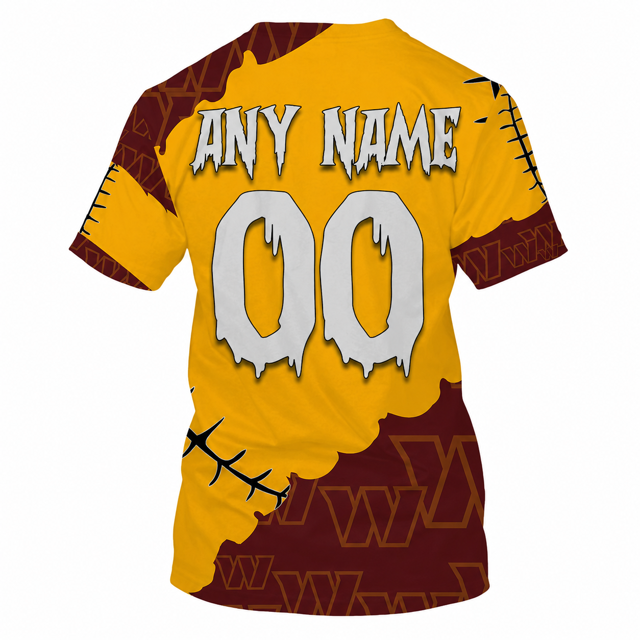 LIMITED EDITION - NEW CUSTOMIZED NFL12 WTC WASHINGTON COMMANDERS HALLOWEEN SKULL APPAREL FOR FANS