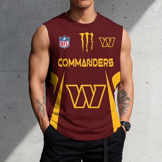 LIMITED EDITION - NEW CUSTOMIZED NFL12 WTC WASHINGTON COMMANDERS MEN'S GYM SHIRT