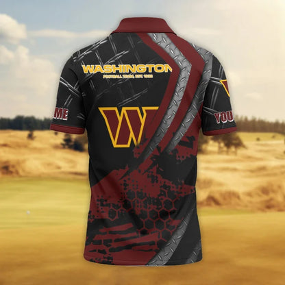 LIMITED EDITION - NEW CUSTOMIZED NFL12 WTC WASHINGTON COMMANDERS POLO SHIRT