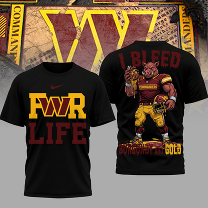 LIMITED EDITION - NEW CUSTOMIZED NFL12 WTC WS COMMANDERS UNISEX T-SHIRT, POLO & HOODIE