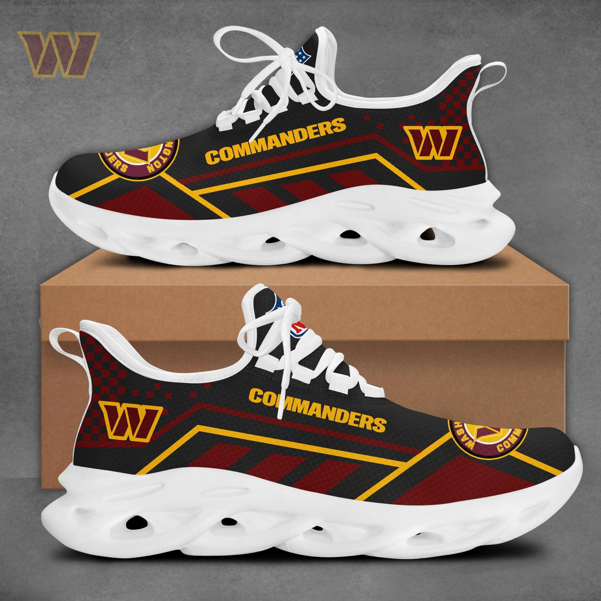 SPECIAL EDITION - NEW CUSTOMIZED NFL12 WTC WASHINGTON COMMANDERS MAX SOUL SHOES