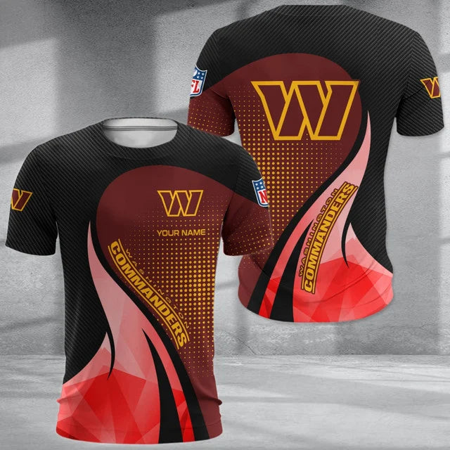 LIMITED EDITION - NEW CUSTOMIZED NFL12 WTC WASHINGTON COMMANDERS POLO, T-SHIRT & SHORT PANTS SET