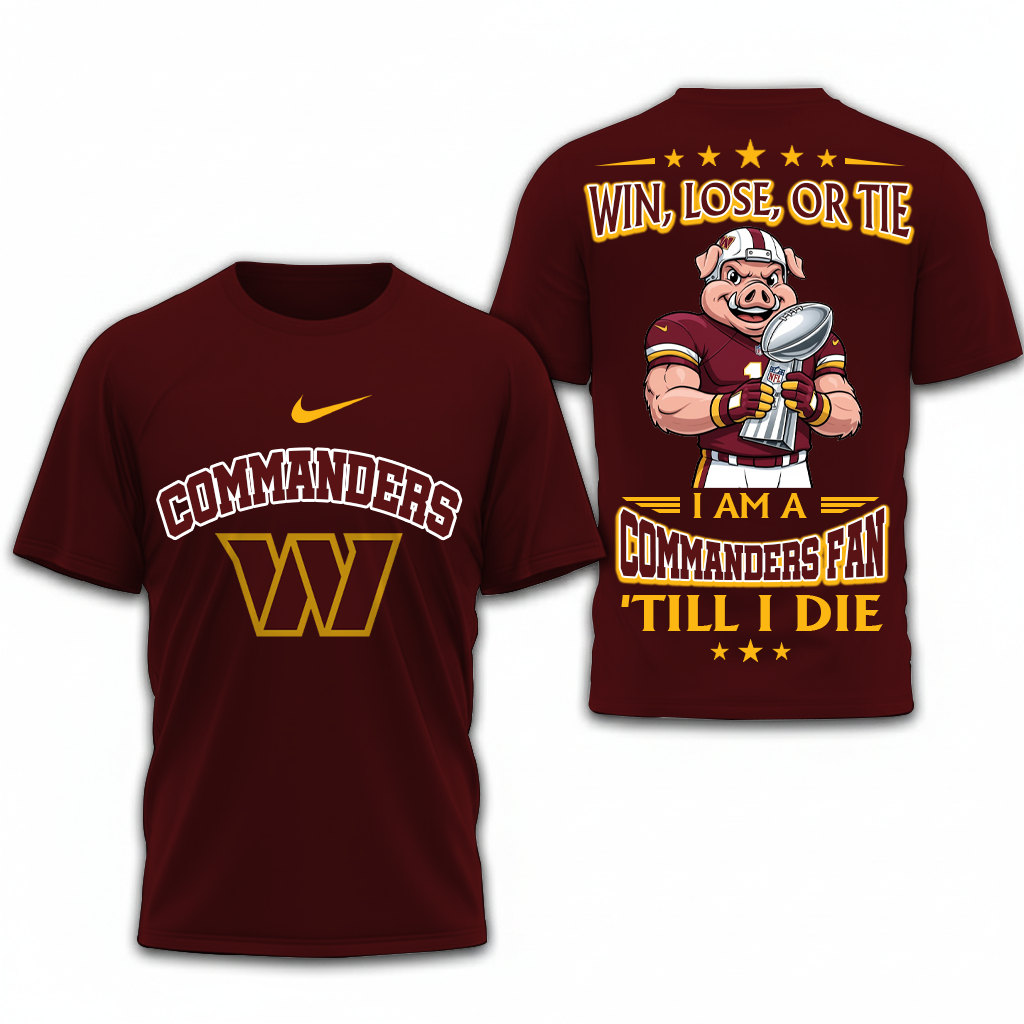 LIMITED EDITION - NEW CUSTOMIZED NFL12 WTC WASHINGTON COMMANDERS UNISEX T-SHIRT, POLO, HOODIE & JACKETS