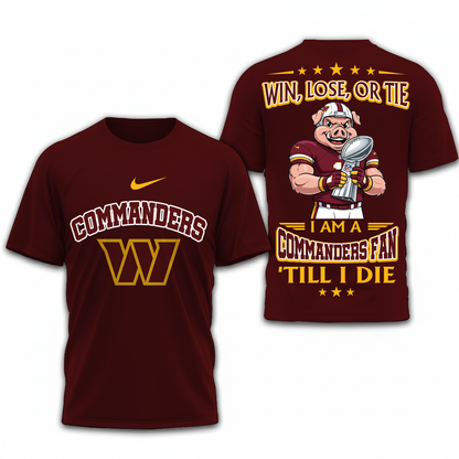 LIMITED EDITION - NEW CUSTOMIZED NFL12 WTC WASHINGTON COMMANDERS UNISEX T-SHIRT, POLO, HOODIE & JACKETS