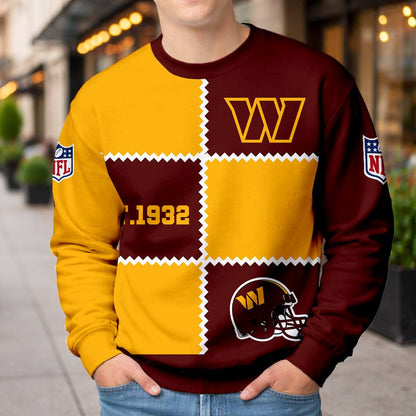 LIMITED EDITION - NEW CUSTOMIZED NFL12 WTC WASHINGTON COMMANDERS UNISEX T-SHIRT, POLO, HOODIE & JACKETS