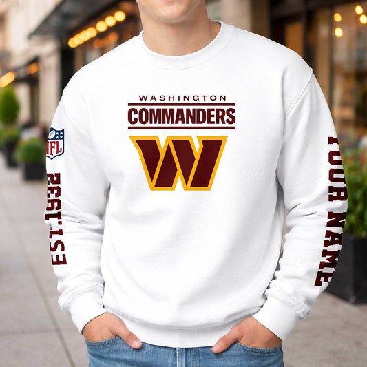 LIMITED EDITION - NEW CUSTOMIZED NFL12 WTC WASHINGTON COMMANDERS UNISEX T-SHIRT, POLO, HOODIE & JACKETS