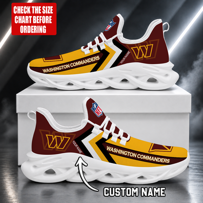 LIMITED EDITION - NEW CUSTOMIZED NFL12 WTC WASHINGTON COMMANDERS UNISEX MAX SOUL SHOES