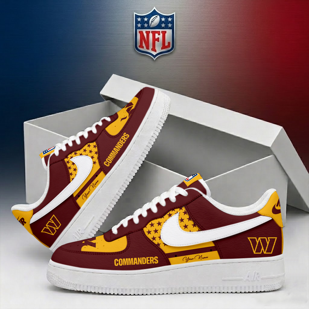LIMITED EDITION - NEW CUSTOMIZED NFL12 WTC WASHINGTON COMMANDERS AF1 SHOES
