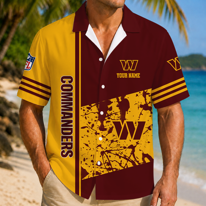 LIMITED EDITION - NEW CUSTOMIZED NFL12 WTC WASHINGTON COMMANDERS UNISEX HAWAIIAN SHIRT
