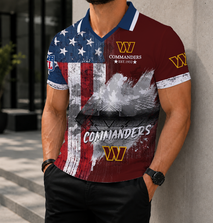 SPECIAL EDITION - NEW CUSTOMIZED NFL12 WTC WASHINGTON COMMANDERS POLO SHIRT