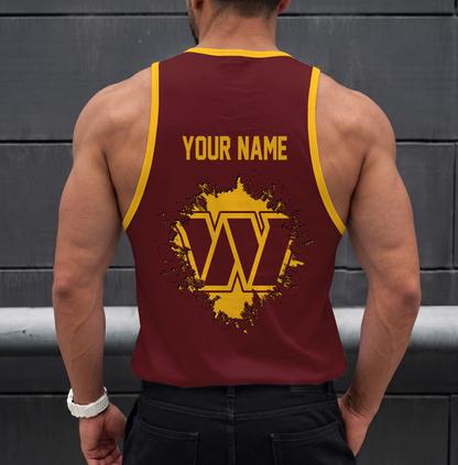 SPECIAL EDITION - NEW CUSTOMIZED NFL12 WTC WASHINGTON COMMANDERS UNISEX TANK TOP