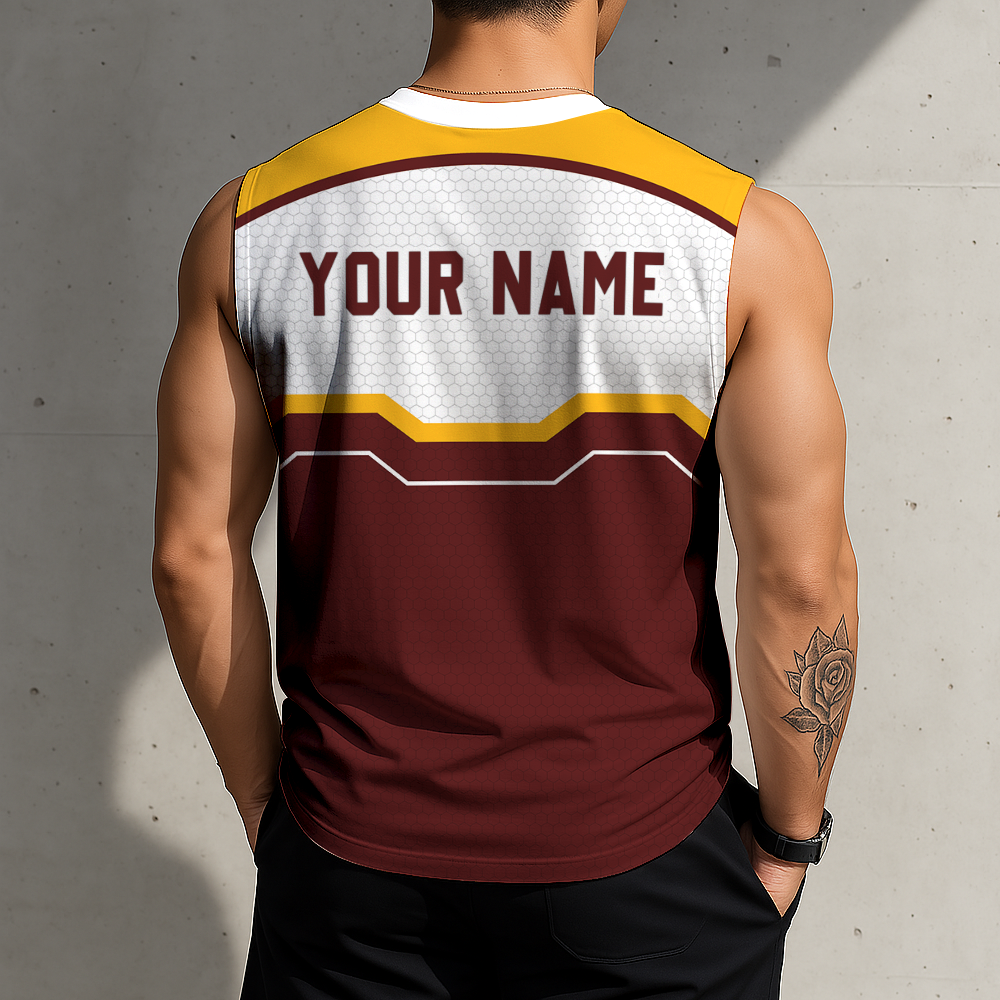 LIMITED EDITION - NEW CUSTOMIZED NFL12 WTC WASHINGTON COMMANDERS MEN'S GYM SHIRT