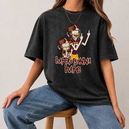 [SPECIAL OFFER] NEW CUSTOMIZED NFL12 WTC WASHINGTON COMMANDERS FUNNY MULTICOLOR WASHED TEE