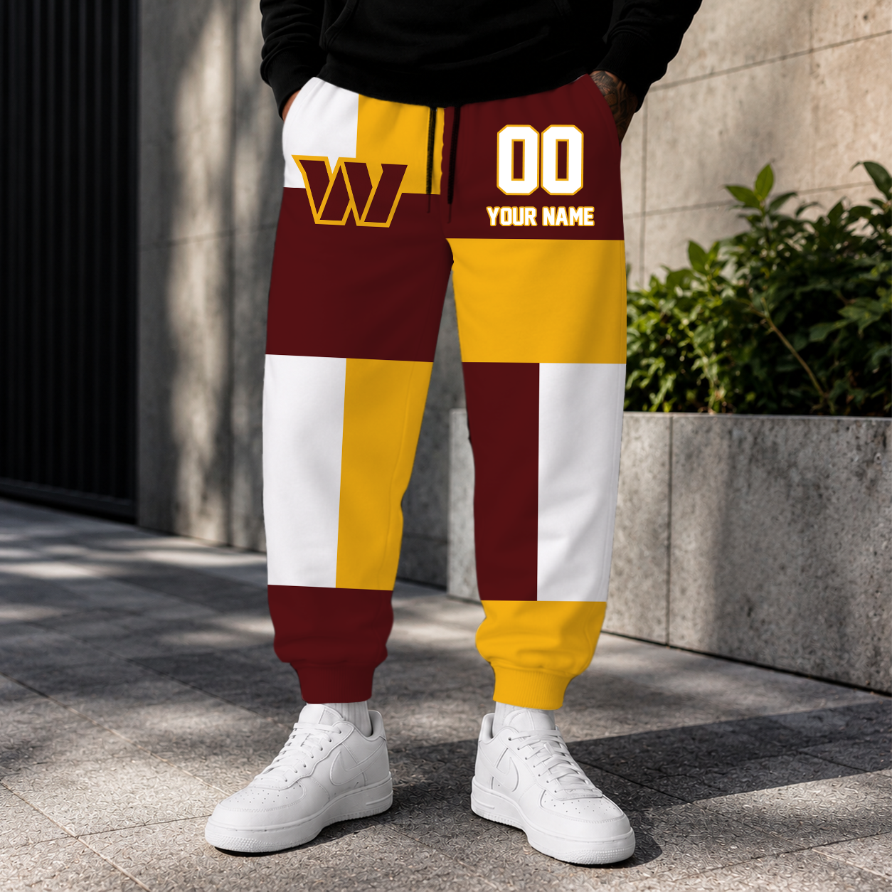 LIMITED EDITION - NEW CUSTOMIZED NFL12 WTC WASHINGTON COMMANDERS SWEATPANTS