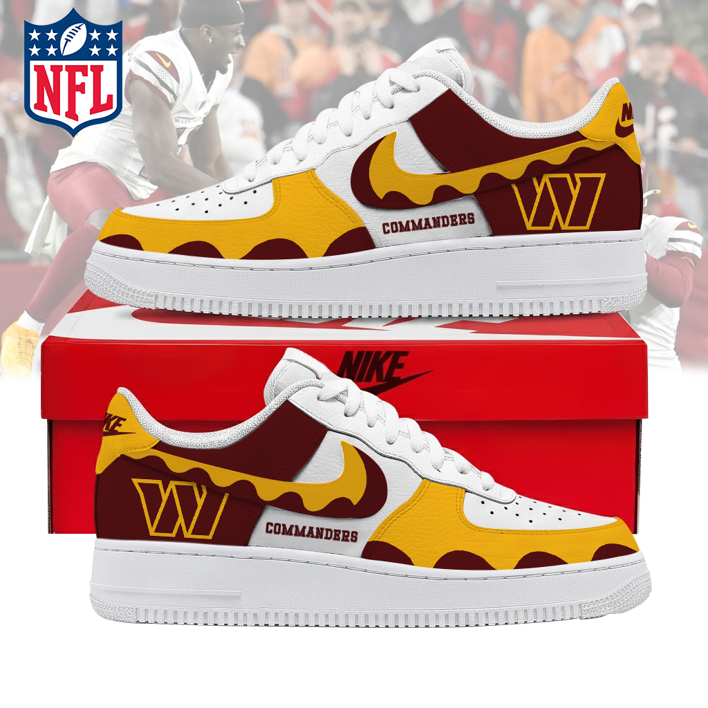 FINAL CLEARANCE - NEW CUSTOMIZED NFL12 WTC WASHINGTON COMMANDERS AF1 SNEAKERS
