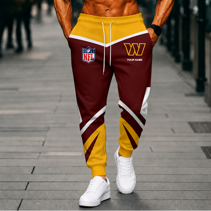 LIMITED EDITION - NEW CUSTOMIZED NFL12 WTC WASHINGTON COMMANDERS SWEATPANTS