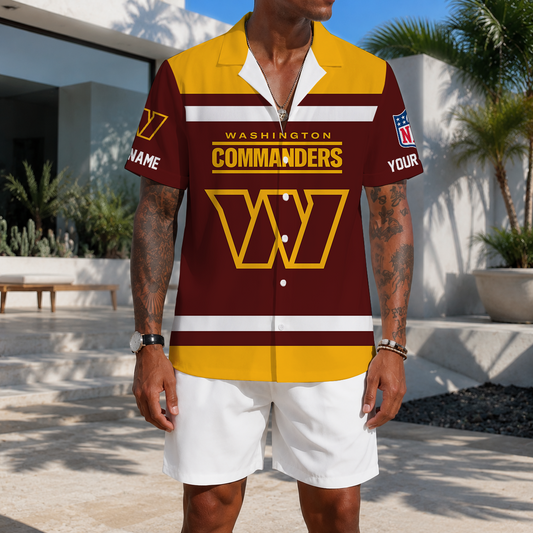 EXCLUSIVE EDITION - NEW CUSTOMIZED NFL12 WTC WASHINGTON COMMANDERS UNISEX HAWAIIAN SHIRT