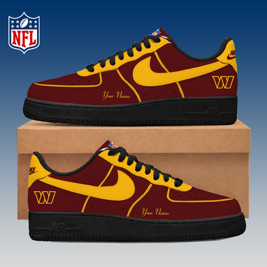 LIMITED EDITION - NEW CUSTOMIZED NFL12 WTC WASHINGTON COMMANDERS AF1 SNEAKERS