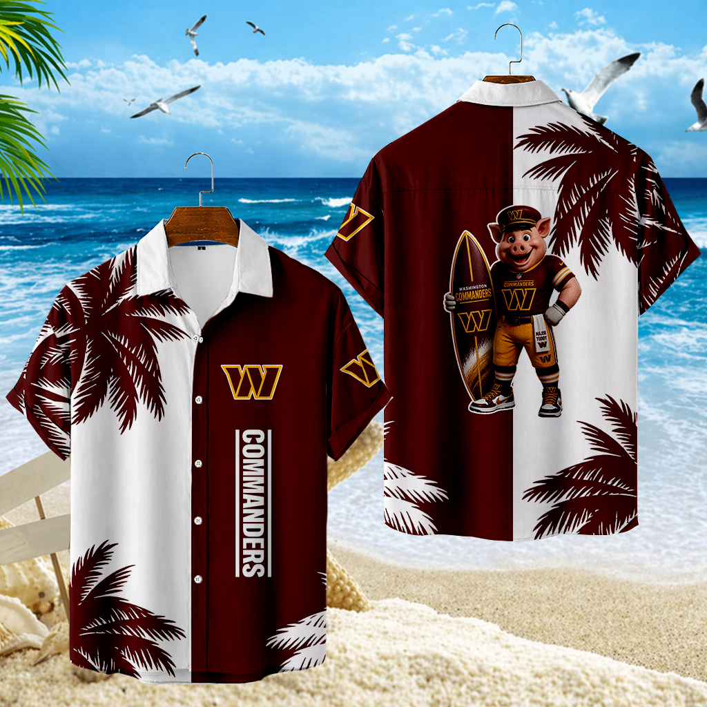 LIMITED EDITION - NEW CUSTOMIZED NFL12 WTC WASHINGTON COMMANDERS UNISEX HAWAIIAN SHIRT