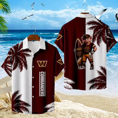 LIMITED EDITION - NEW CUSTOMIZED NFL12 WTC WASHINGTON COMMANDERS UNISEX HAWAIIAN SHIRT