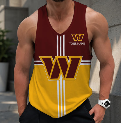 EXCLUSIVE EDITION - NEW CUSTOMIZED NFL12 WTC WASHINGTON COMMANDERS TANK TOP