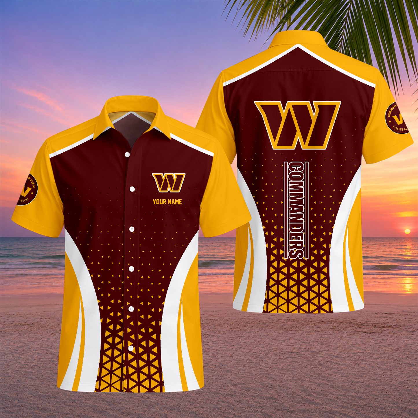 LIMITED EDITION - NEW CUSTOMIZED NFL12 WTC WASHINGTON COMMANDERS UNISEX HAWAIIAN SHIRT